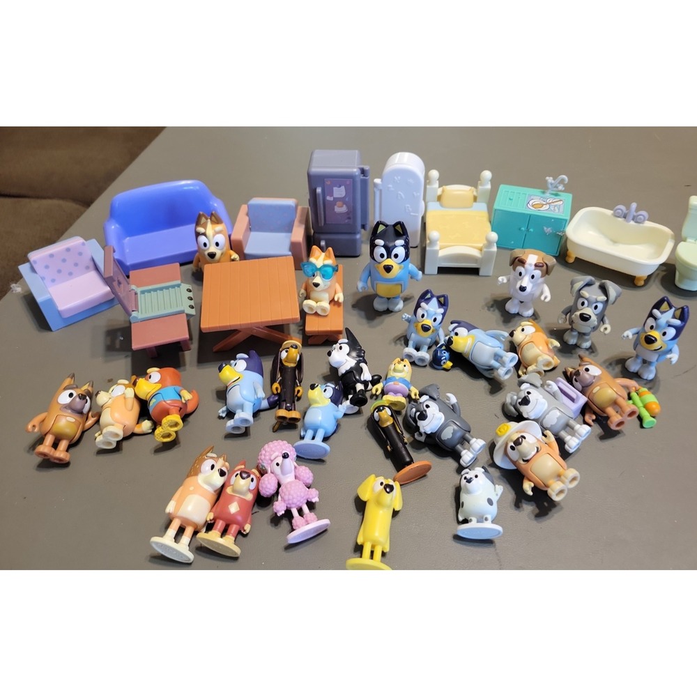 Bluey's Figure Lot Toys Friends Family Bingo  etc.. 2" Furniture
